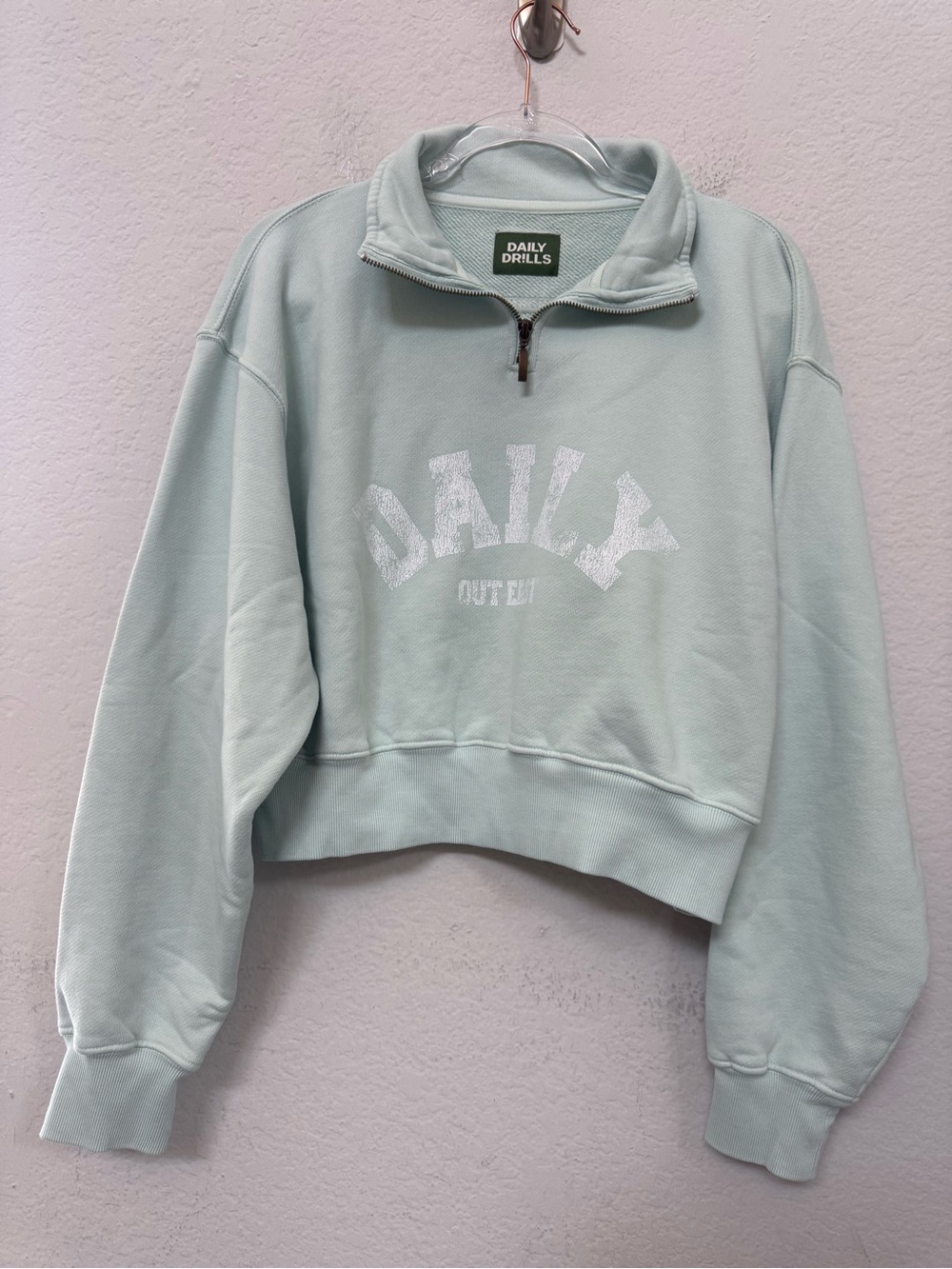 Daily Drills Heavyweight Funnel Neck Daily Quarter Zip Harbor Size XS/S